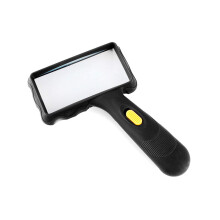 Portable Handheld Reading Magnifier With LED Lights, 10X Optical High-Definition Glass Lenses, Compact Reading Aid