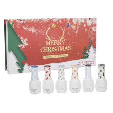 6 Farben Nail Art UV Gel Lack Set Glitzer