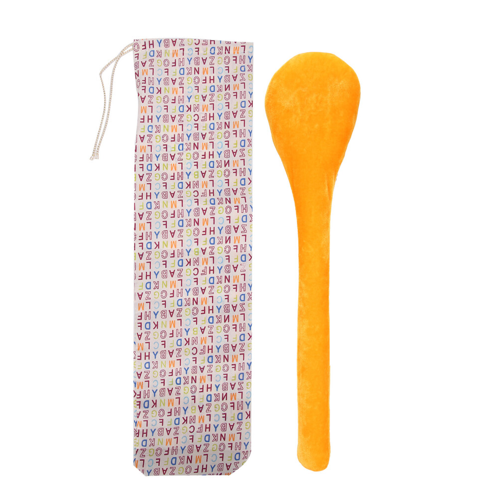(Orange) Manual Massage Hammer Stick Portable Back Neck Waist Knock Massager