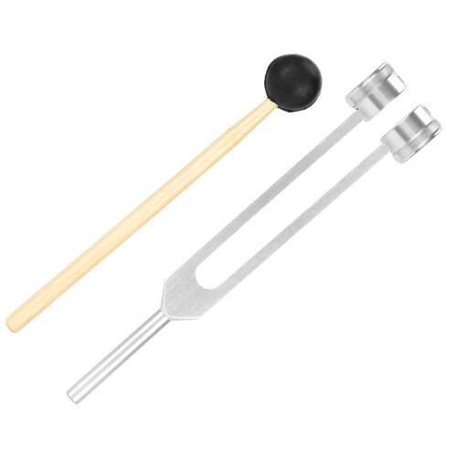 (Silver) Tuning Fork Hammer Set for Sound Healing Therapy Silver 2