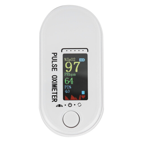 (White) Fingerspitzen-Pulsoximeter Blutsauerstoff & Herzfrequenz 2