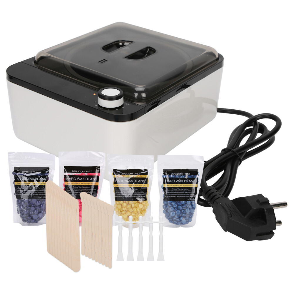 (EU Plug 220V) 8pcs Waxing Kit with Melting Machine Wax Beans EU Plug 220V