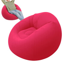 Inflatable Sofa Portable Foldable Camp Sofa Red Lightweight For Travel Camping Outdoor Leisure Game Relaxing Sleep Party