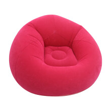 Inflatable Couch Portable Air Mattress Camping Sofa Travel Glamping Lounge Chair Red 40.55 X 40.55 X 23.62 Inches