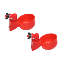 Automatic Chicken Water Dispenser Two Pack Plastic Compact Safe To Clean Bird Waterer For Chickens Poultry Cage