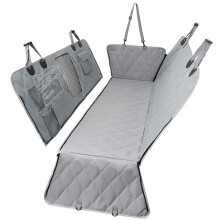 Hard Bottom Dog Car Seat Cover For Back Seat for Kia Picanto 2011-2017 With Side Protection And Mesh Window D-Grey/Black
