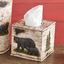 ZWART BOS DECOR Woodland Bear Tissue Box