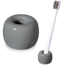 Urbanstrive Mini support de brosse dents en cramique lgant pour comptoirs de salle de bain (gris 1 paquet)