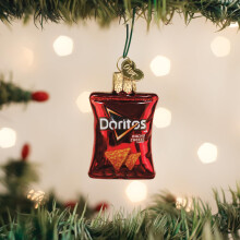 Old World Christmas Mini Doritos Nacho Cheese Glass Blown Ornament for Christmas Tree Handcrafted Holiday Decoration Mini Collection