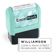 ExcelMark adresstempel - aangepaste retouradresstempel met elegante ontwerpen, levendige kleuren en patronen - perfect voor postuitnodigingen en gesc