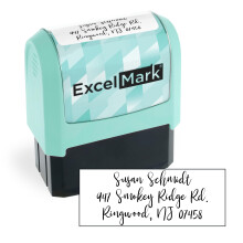 ExcelMark-adressestempel - brugerdefineret returadressestempel med elegante designs livlige farver og m?nstre - perfekt til postinvitationer og g