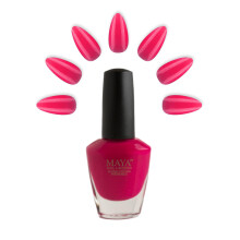 MAYA rode gel nagellak - sneldrogend, niet-giftig, ademend en dierproefvrij Nail Art DIY manicure gecertificeerd Halal nagelkit - 0,4 fl oz Soak Off