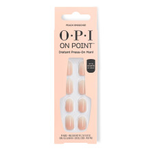 OPI On Point Peach Smoochie | Korte Ronde Nude Ombré Perzik & Beige Press On Nagels | 24 Stuks met Nagellijm