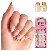 WICKED X imPRESS Tryk p? negle Jolly Old Shiz Multicolor Medium kiste Nyt forbedret kl?bemiddel Op til 10 dages hold Indeholder 30 falske negle 1
