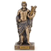 Veronese Design 3 3/8 Inch Greek God Apollo Resin Hand Painted Bronze Finish Miniature Figurine