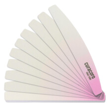 Curacoro 10 STK Neglefil - Professionel halvm?ne neglefil Dobbeltsidet Emery Board (100/180 korn) Vaskbare neglefiler og buffere Udglatter og for