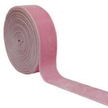 Qingxii Decorr Bruiloft Kerst Valentijnsdag Geschenkdoos DIY Craft Decor Fluwelen Lint (Roze 1''x2Yards)