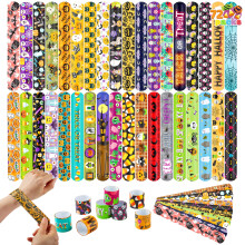 JOYIN 72 STUKS Halloween Slap Armbanden voor Kinderen Cadeau 36 Verschillende Ontwerp Armbanden Bulk voor Halloween Feestartikelen Vriendschapsarmban