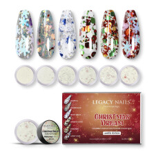 Collezioni di polveri acriliche per unghie Legacy - Set di 6 polveri professionali per nail art per manicure fai-da-te per estensioni delle unghi