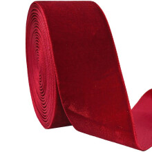 Bruiloft Kerst Valentijnsdag Geschenkdoos DIY Craft Decor Fluwelen Lint (Rood 2x3Yards)
