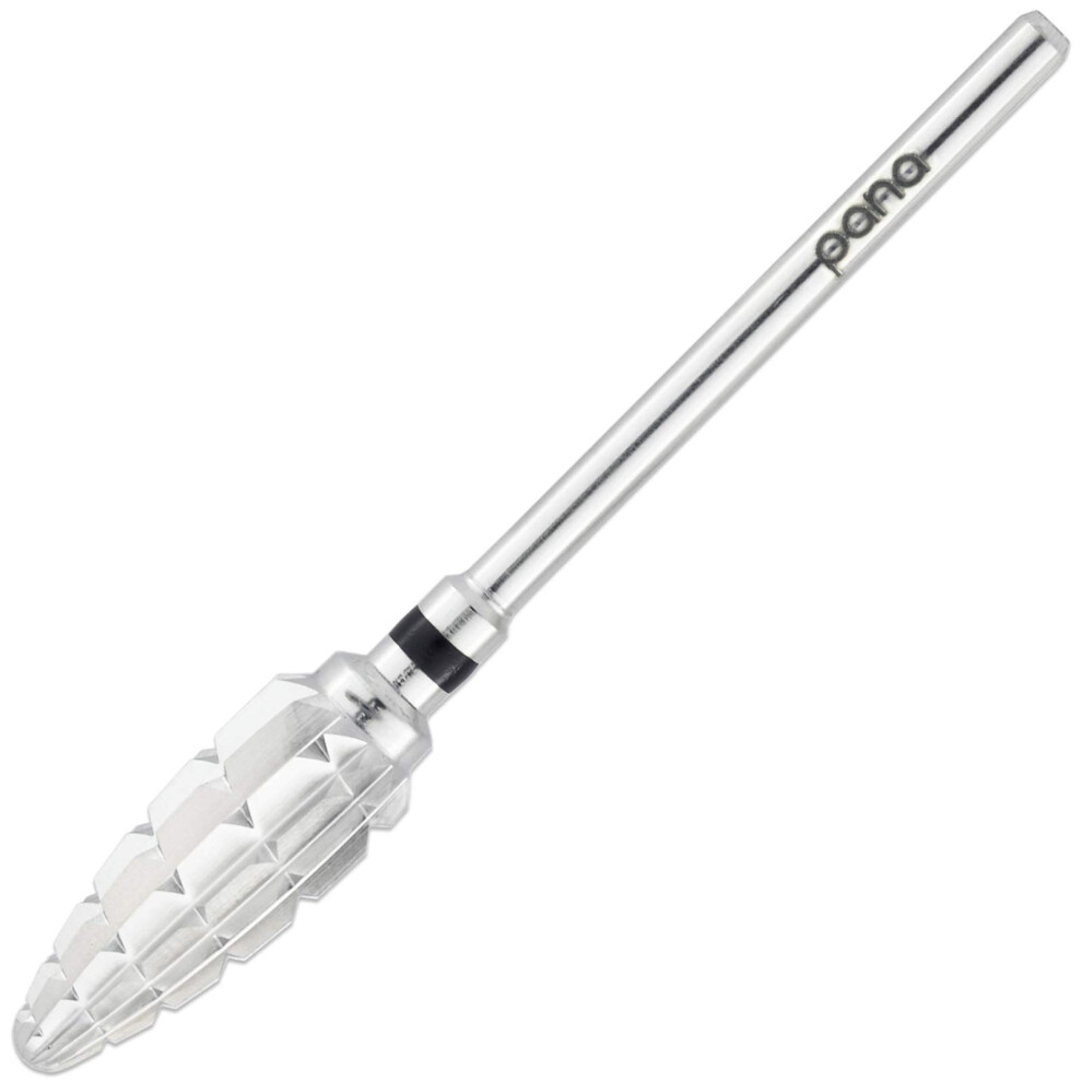 Pana Silver Professional 3/32"""" Shank Size - Large Cone Carbide Bit Fine Grit - Nail Drill Bit For Dremel Machine