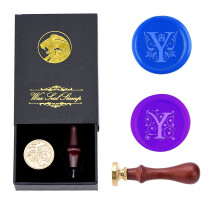 iTERYOU 2 stk Letter Y vokssegl stempel med gave?ske A til Z serie s?t til Thanksgiving