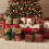 4 Rolls Traditional Christmas Wrapping Paper 7M With 32 Matching Tags 8