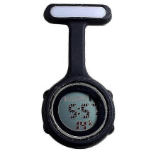 (Purple Red, One size) Multifunctional Electronic Nurse Watch Silicone Nurse Watch Luminous Alarm Chronograph Watch Digital Chest Watch