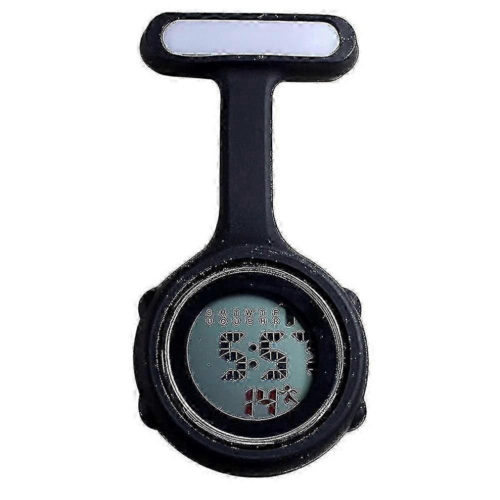 Kikidex (, One Size) Multifunctional Electronic Nurse Watch Silicone Nurse Watch Luminous Alarm Chronograph Watch Digital Chest Watch Pink