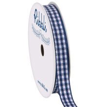 Ribbli Marineblauw en Wit Ginganglint 100% Polyester Geweven Rand 3/8 Inch x 10 Yard Geruit Lint Gebruik voor Cadeauverpakking Feestdecoratie
