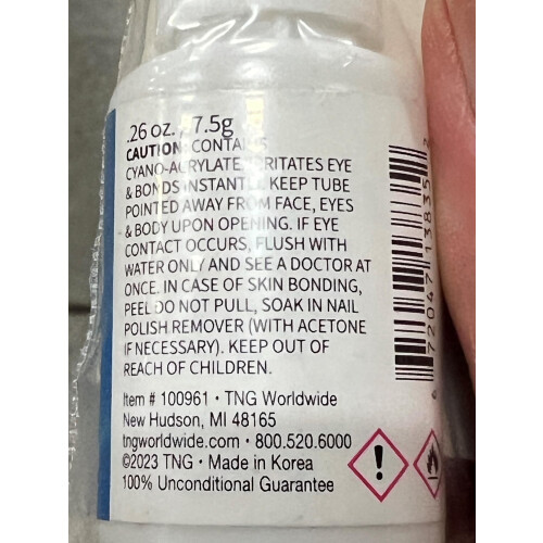 ForPro Professional Collection Cola para Unhas X-Factor Brush-On, Duradoura, Rápida Secagem, 0.26 oz 1