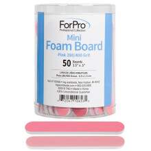 ForPro Professional Collection Mini Foam Board dobbeltsidet neglefil 280/400 korn 3,5 L x ,5 W Pink 50-Count