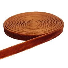 Qingxii Decorr Bruiloft Kerst Valentijnsdag Geschenkdoos DIY Craft Decor Fluwelen Lint (Bruin 3/8''x6Yards)