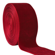 Caixa de Presente DIY para Casamento e Natal com Fita de Veludo (Vermelha, 1,5x3 Jardas)