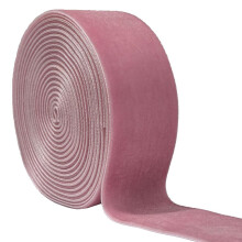 Brllop jul Alla hjrtans dag presentfrpackning DIY Craft D?cor Velvet Ribbon (Rosa 1 1/2x3Yards)