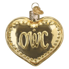 Old World Christmas OWC Heart Glass Blown Ornament for Christmas Tree