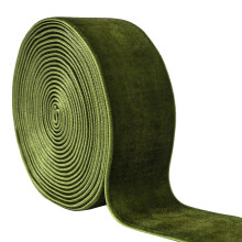 Bruiloft Kerst Valentijnsdag Geschenkdoos DIY Craft Decor Fluwelen Lint (Olijfgroen 1 1/2x3Yards)