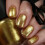 Unhas Postiças Quadradas Curtas Douradas Glossy 24 Pçs 1