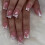 Unhas Postiças Quadradas Brancas com Pontas Francesas e Design Floral 24 Pcs 1