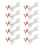 10pcs Cavi Elettrodo 2.35mm 1.5m per TENS 4