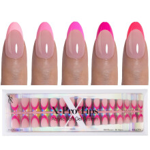 SXC Cosmetics French Tip Press On Nails 150 stuks in 15 maten Ultra Fit met vooraf aangebrachte Tip Primer en Base Coat U hoeft geen nepnagels te vij