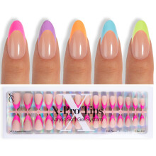 SXC Cosmetics X-Pro Tips Unhas Francesinhas - Brilho Pastel Glow no Escuro (GLOW115-M Almond)