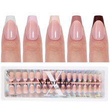 SXC Cosmetics French Tip Press On Nails 150 stuks in 15 maten Ultra Fit met vooraf aangebrachte Tip Primer en Base Coat U hoeft geen nepnagels te vij