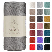 Sensy Premium 2mm 251 Yards poliszter ktl 100% polipropiln zsinr Makram zsinr 2mm horgolt tska zsinr Makram ktl horgolt crna ajndk kt