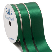 Ribbli 3 Rolos de Fita de Cetim Verde Floresta para Artesanato, Total 30 Jardas