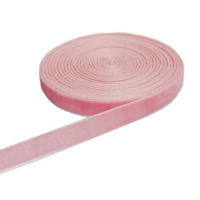 Qingxii Decorr Bruiloft Kerst Valentijnsdag Geschenkdoos DIY Craft Decor Fluwelen Lint (Roze 3/8''x6Yards)