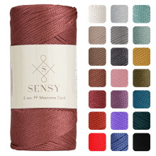 Sensy Premium 2mm 251 Yards poliszter ktl 100% polipropiln zsinr Makram zsinr 2mm horgolt tska zsinr Makram ktl horgolt crna Ajndk kt