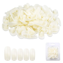 PANA USA Training Oefentips - Valse nepnageltips voor nagelmanicure DIY Tech Nails Model Art Tools (natuurlijke witte tips)
