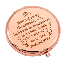 Cheer Coach Present Rose Gold Compact Mirror Uppskattningspresent till Cheerleading Coach Tack Cheer Presenter frn Cheerleader Vikbar sminkspege