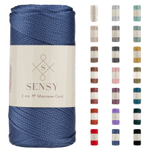Sensy Premium 2mm 251 Yards poliszter ktl 100% polipropiln zsinr Makram zsinr 2mm horgolt tska zsinr Makram ktl horgolt crna ajndk kt